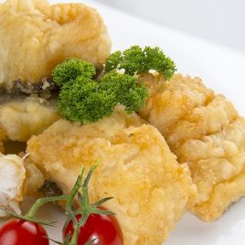 Filetto di Merluzzo Fritto Confezione da 0,200KG impiattato